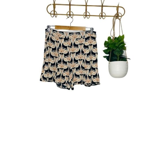 Zara Woman Pink Black High Waisted Shorts Medium - Picture 2 of 6